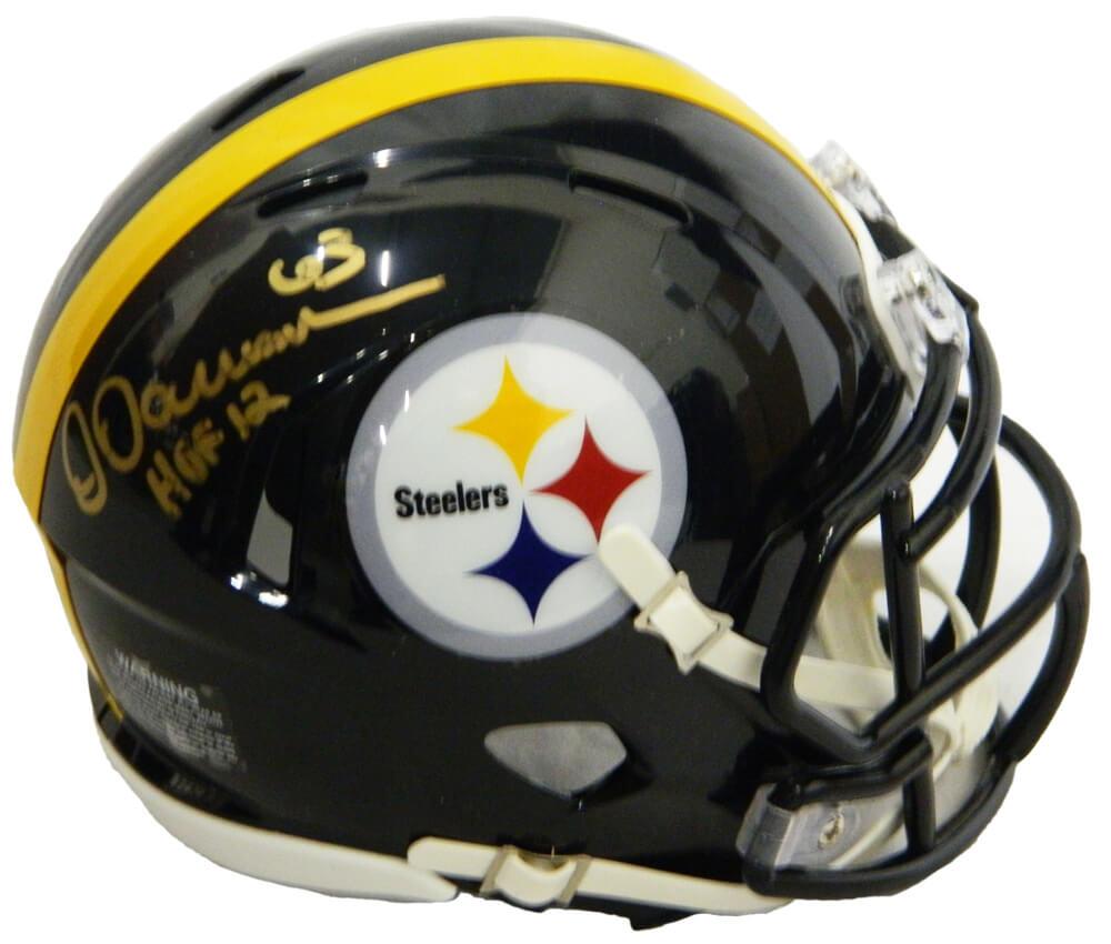 Dermontti Dawson Signed Steelers Speed Mini Helmet Inscribed "HOF 12" (Schwartz) at PristineAuction.com Dermontti Dawson Signed Steelers Speed Mini Helmet Inscribed "HOF 12" (Schwartz) at PristineAuction.com