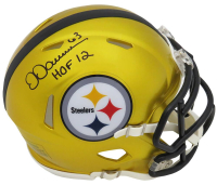 Dermontti Dawson Signed Steelers Flash Alternate Speed Mini Helmet Inscribed "HOF 12" (Schwartz) at PristineAuction.com