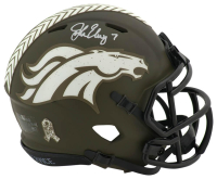 John Elway Signed Broncos Salute to Service Alternate Speed Mini Helmet (Schwartz) at PristineAuction.com