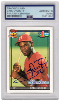 Carl Everett Signed 1991 Topps #113 RC (PSA) at PristineAuction.com