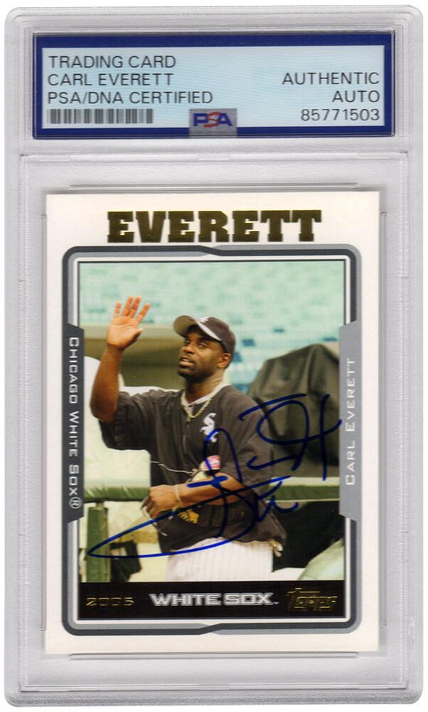 Carl Everett Signed 2005 Topps #407 (PSA) at PristineAuction.com Carl Everett Signed 2005 Topps #407 (PSA) at PristineAuction.com