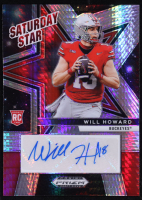 Will Howard 2025 Panini Prizm Draft Picks Saturday Star Signatures Hyper #34 RC at PristineAuction.com