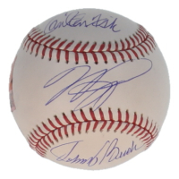 Mike Piazza, Johnny Bench, & Carlton Fisk Signed OML Baseball (MLB & Fanatics) at PristineAuction.com