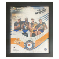 Warriors 2022 NBA Champions LE Custom Framed Display with Piece of Game-Used Basketball at PristineAuction.com