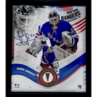 Henrik Lundqvist LE Rangers Custom Framed Photo with Game-Used Puck Display (Fanatics) at PristineAuction.com