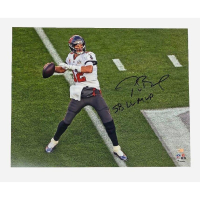 Tom Brady Signed Buccaneers 16x20 Photo Inscribed "SB LV MVP" (Fanatics) at PristineAuction.com