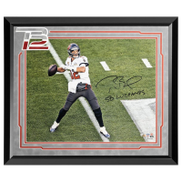 Tom Brady Signed Buccaneers Custom Framed Photo Inscribed "SB LV Champs" (Fanatics) at PristineAuction.com