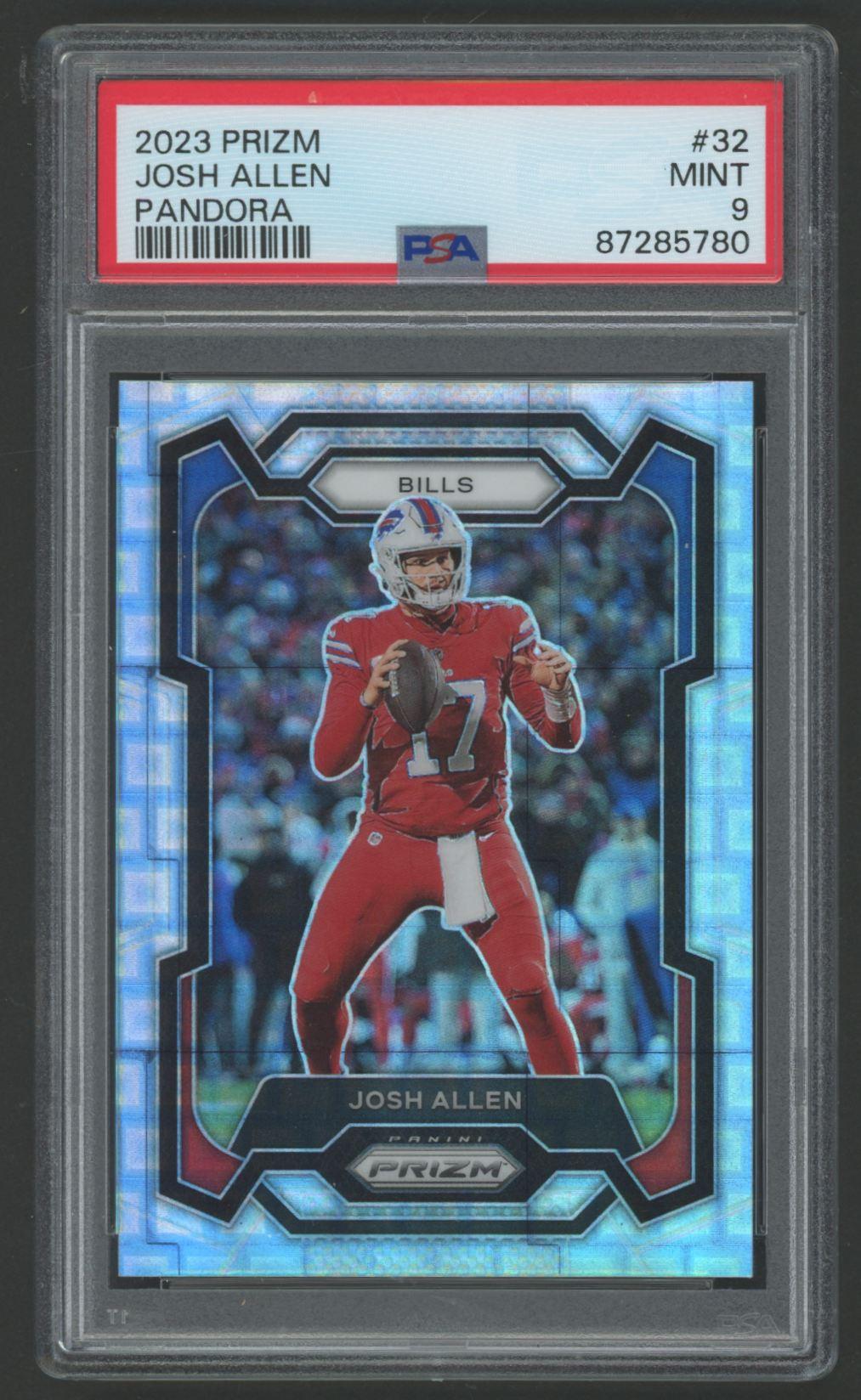 Josh Allen 2023 Panini Prizm Pandora #32 #344/400 (PSA 9) at PristineAuction.com Josh Allen 2023 Panini Prizm Pandora #32 #344/400 (PSA 9) at PristineAuction.com