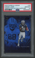 CeeDee Lamb 2020 Panini Illusions Trophy Collections Sapphire #18 RC (PSA 10) at PristineAuction.com