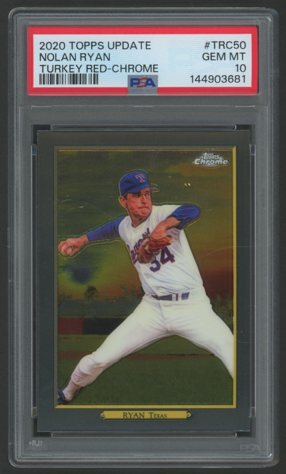 Nolan Ryan 2020 Topps Update Turkey Red Chrome #TRC50 (PSA 10) at PristineAuction.com Nolan Ryan 2020 Topps Update Turkey Red Chrome #TRC50 (PSA 10) at PristineAuction.com