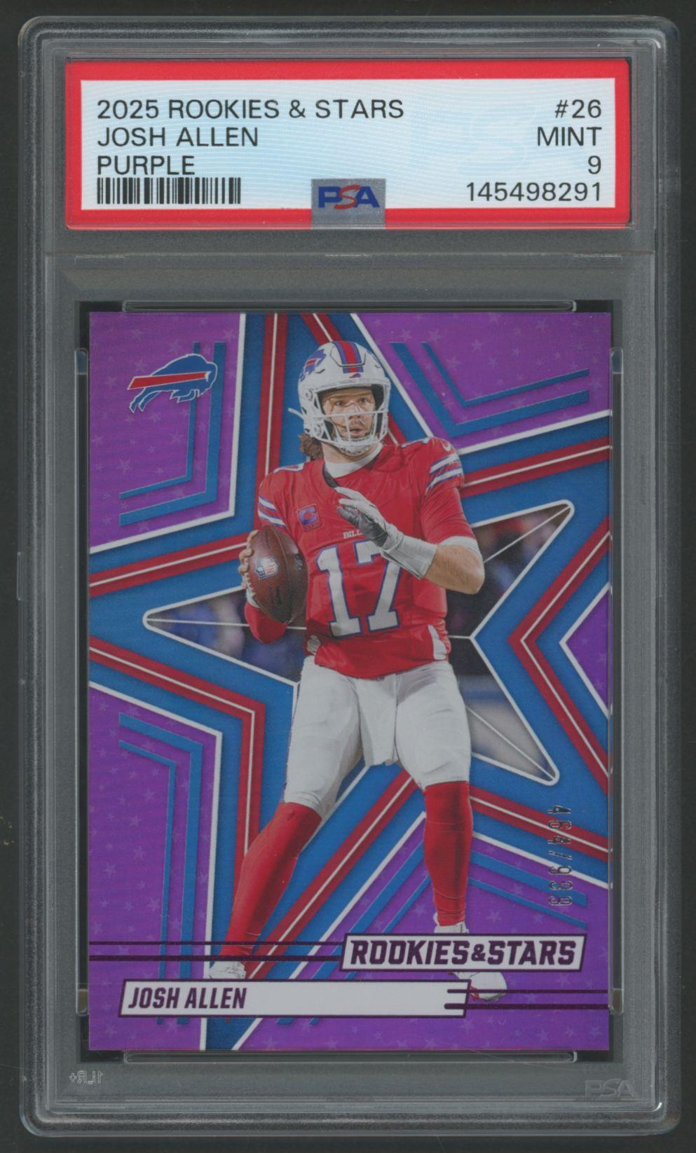 Josh Allen 2025 Rookies & Stars Purple #26 #464/499 (PSA 9) at PristineAuction.com Josh Allen 2025 Rookies & Stars Purple #26 #464/499 (PSA 9) at PristineAuction.com