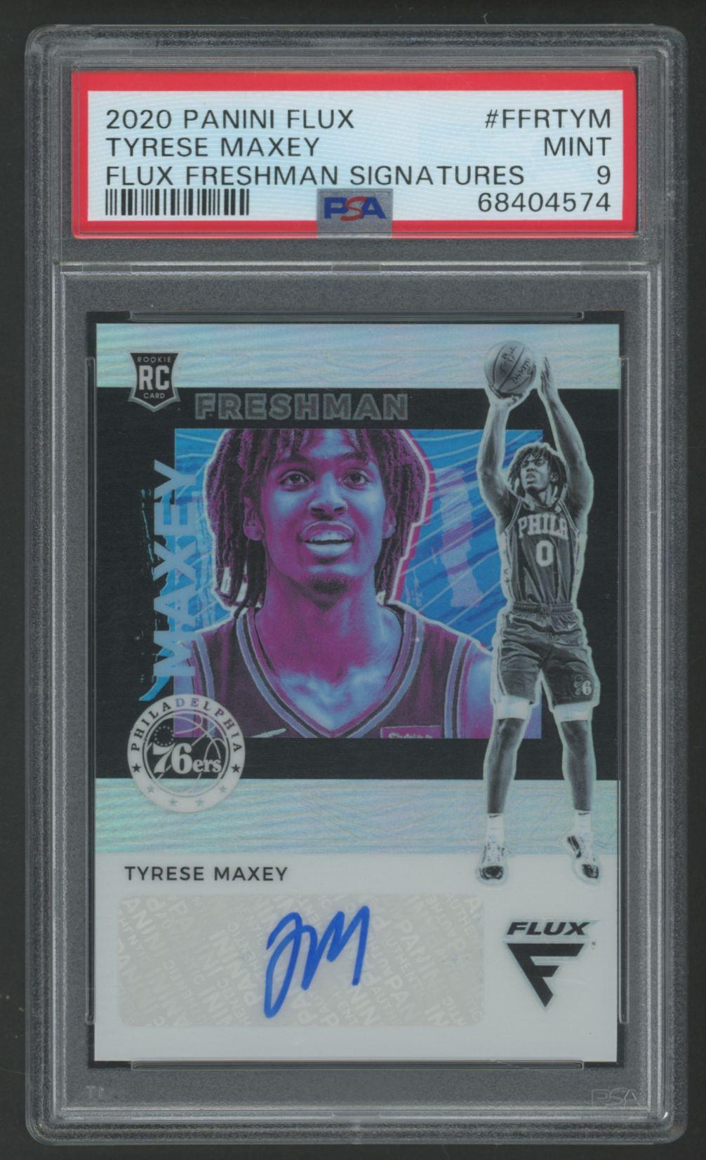 Tyrese Maxey 2020 Panini Flux Flux Freshman Signatures #TYM (PSA 9) at PristineAuction.com Tyrese Maxey 2020 Panini Flux Flux Freshman Signatures #TYM (PSA 9) at PristineAuction.com