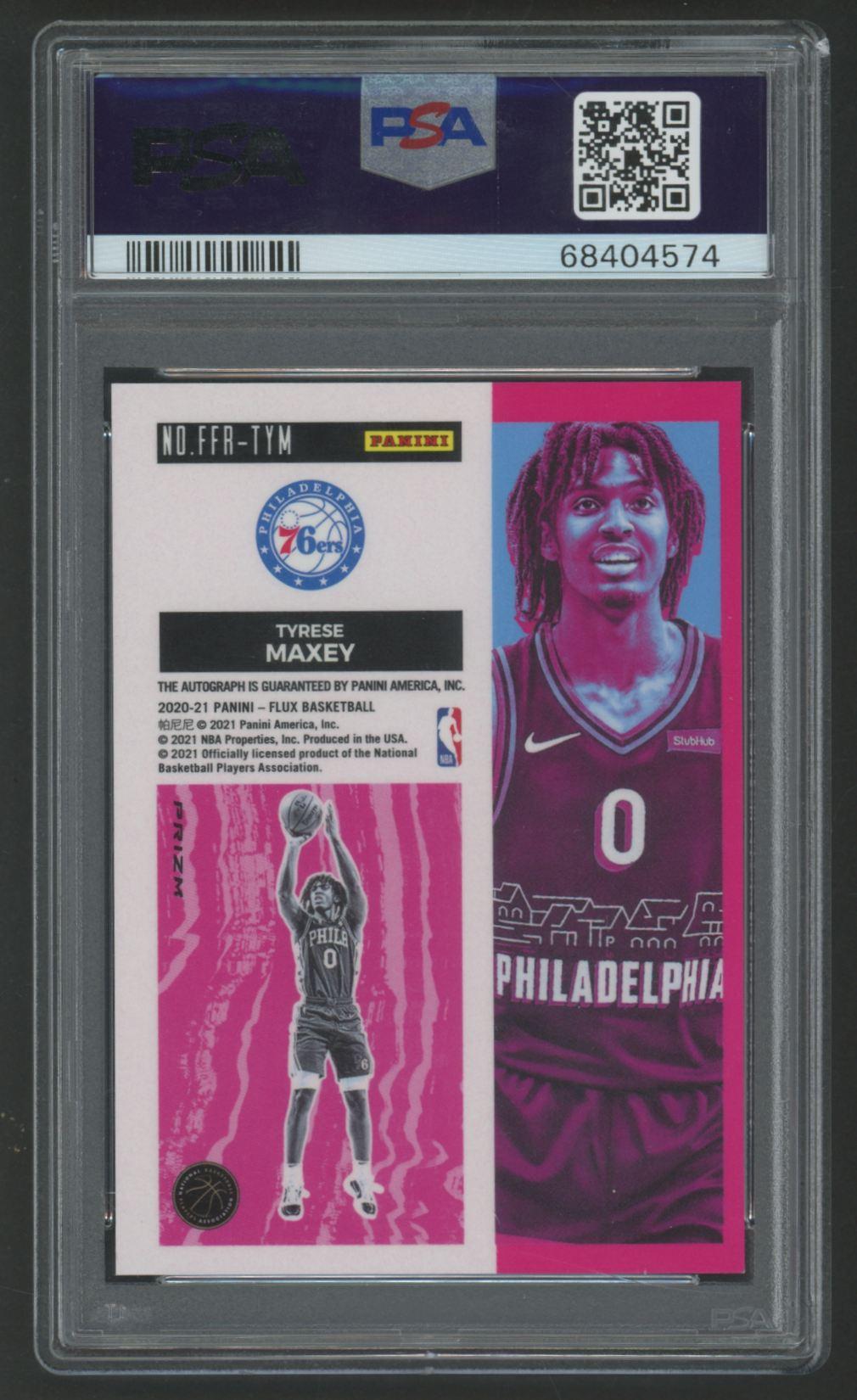 Tyrese Maxey 2020 Panini Flux Flux Freshman Signatures #TYM (PSA 9) at PristineAuction.com Tyrese Maxey 2020 Panini Flux Flux Freshman Signatures #TYM (PSA 9) at PristineAuction.com