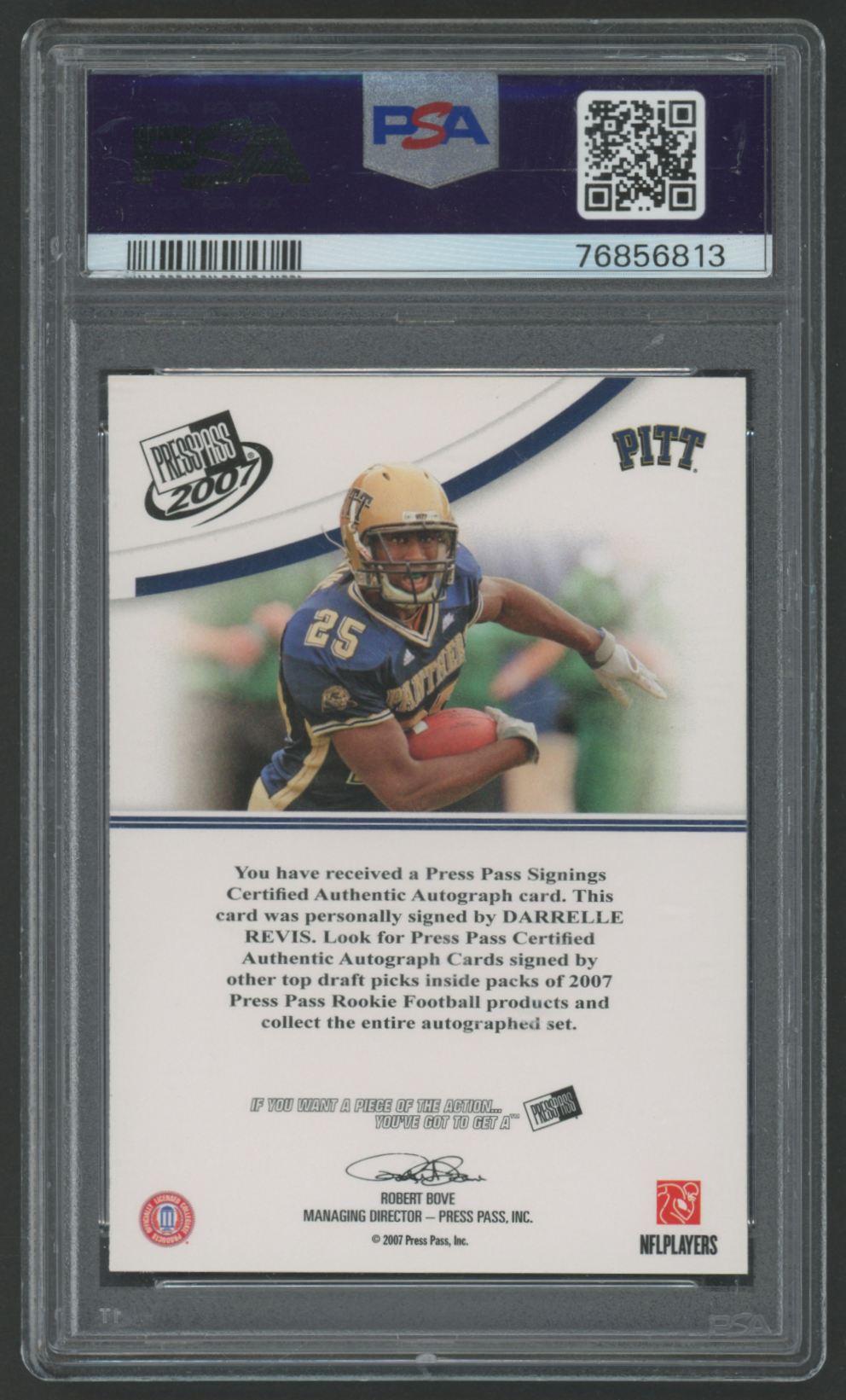 Darrelle Revis 2007 Press Pass Certified Autograph Bronze #NN RC (PSA 9) at PristineAuction.com Darrelle Revis 2007 Press Pass Certified Autograph Bronze #NN RC (PSA 9) at PristineAuction.com