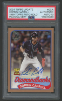 Corbin Carroll 2024 Topps Update / 1989 Topps Autographed Gold #CCA #6/50 RC (PSA | Auto 10) at PristineAuction.com