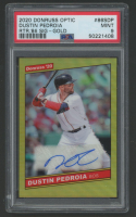 Dustin Pedroia 2020 Donruss Optic Retro '86 Signature Gold #86SDP #2/10 (PSA 9) at PristineAuction.com