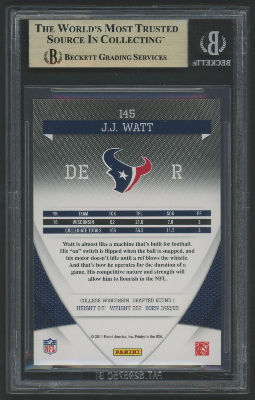 JJ Watt 2011 Donruss Elite #145 #259/999 (BGS 9.5) at PristineAuction.com JJ Watt 2011 Donruss Elite #145 #259/999 (BGS 9.5) at PristineAuction.com