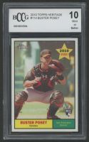 Buster Posey 2010 Topps Heritage #114 RC (BCCG 10) at PristineAuction.com