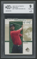 Tiger Woods 2001 SP Authentic Preview #51 (BCCG 9) at PristineAuction.com