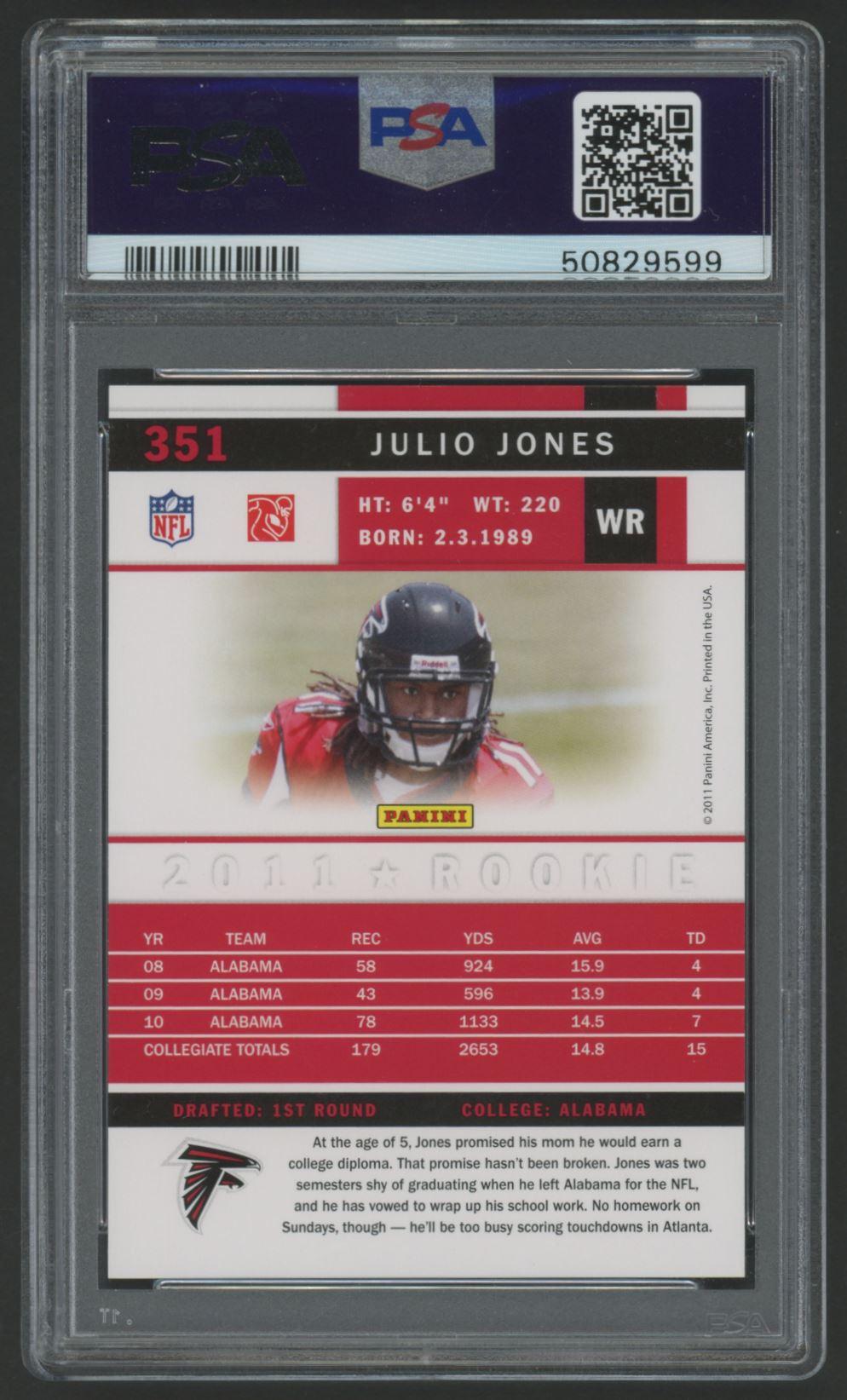 Julio Jones 2011 Score #351A RC (PSA 9) at PristineAuction.com Julio Jones 2011 Score #351A RC (PSA 9) at PristineAuction.com