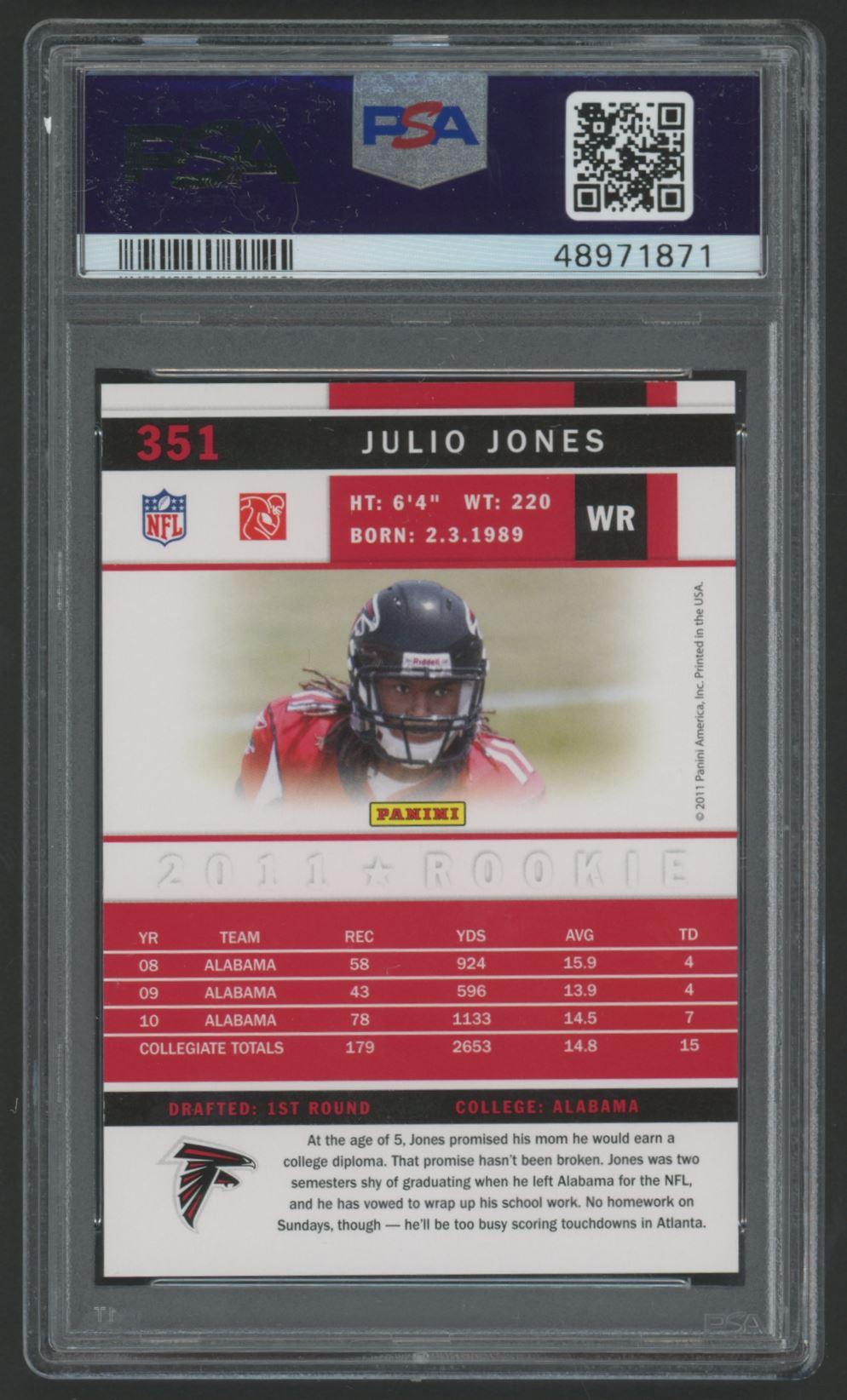 Julio Jones 2011 Score #351A RC (PSA 9) at PristineAuction.com Julio Jones 2011 Score #351A RC (PSA 9) at PristineAuction.com