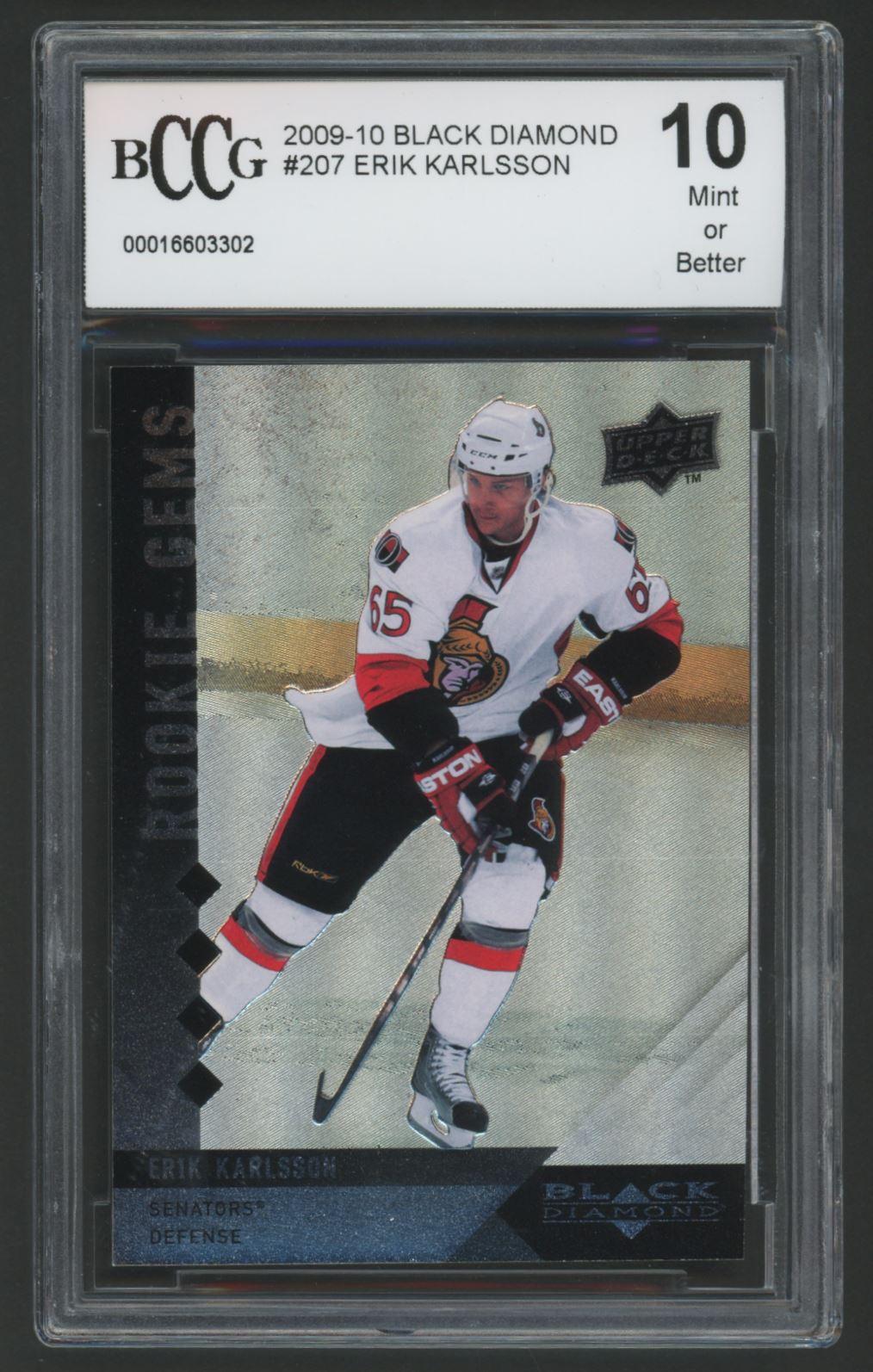 Erik Karlsson 2009-10 Black Diamond #207 (BCCG 10) at PristineAuction.com Erik Karlsson 2009-10 Black Diamond #207 (BCCG 10) at PristineAuction.com