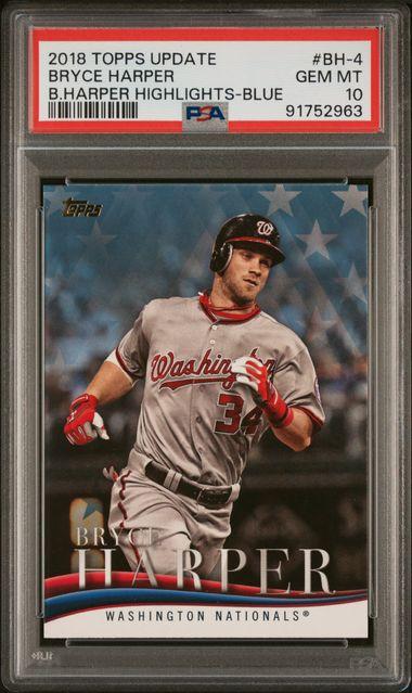 Bryce Harper 2018 Topps Update Highlights Blue #BH4 (PSA 10) at PristineAuction.com Bryce Harper 2018 Topps Update Highlights Blue #BH4 (PSA 10) at PristineAuction.com