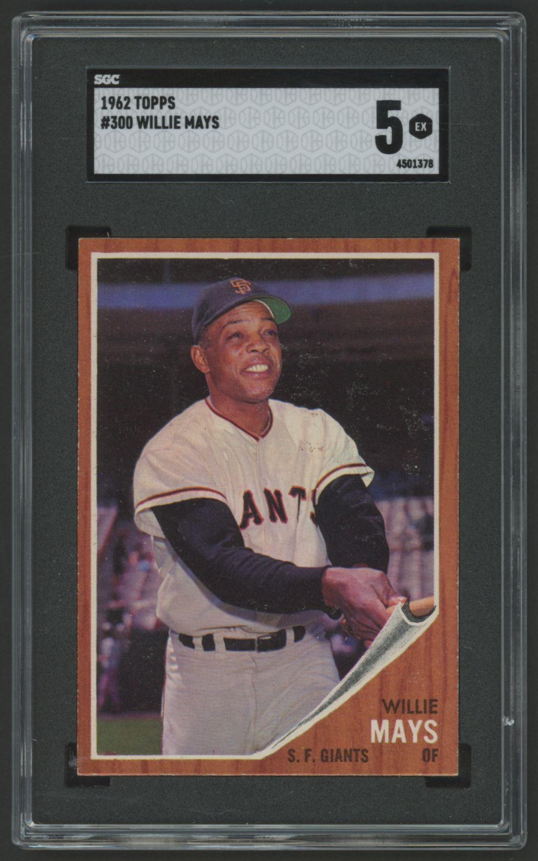 Willie Mays 1962 Topps #300 (SGC 5) at PristineAuction.com Willie Mays 1962 Topps #300 (SGC 5) at PristineAuction.com