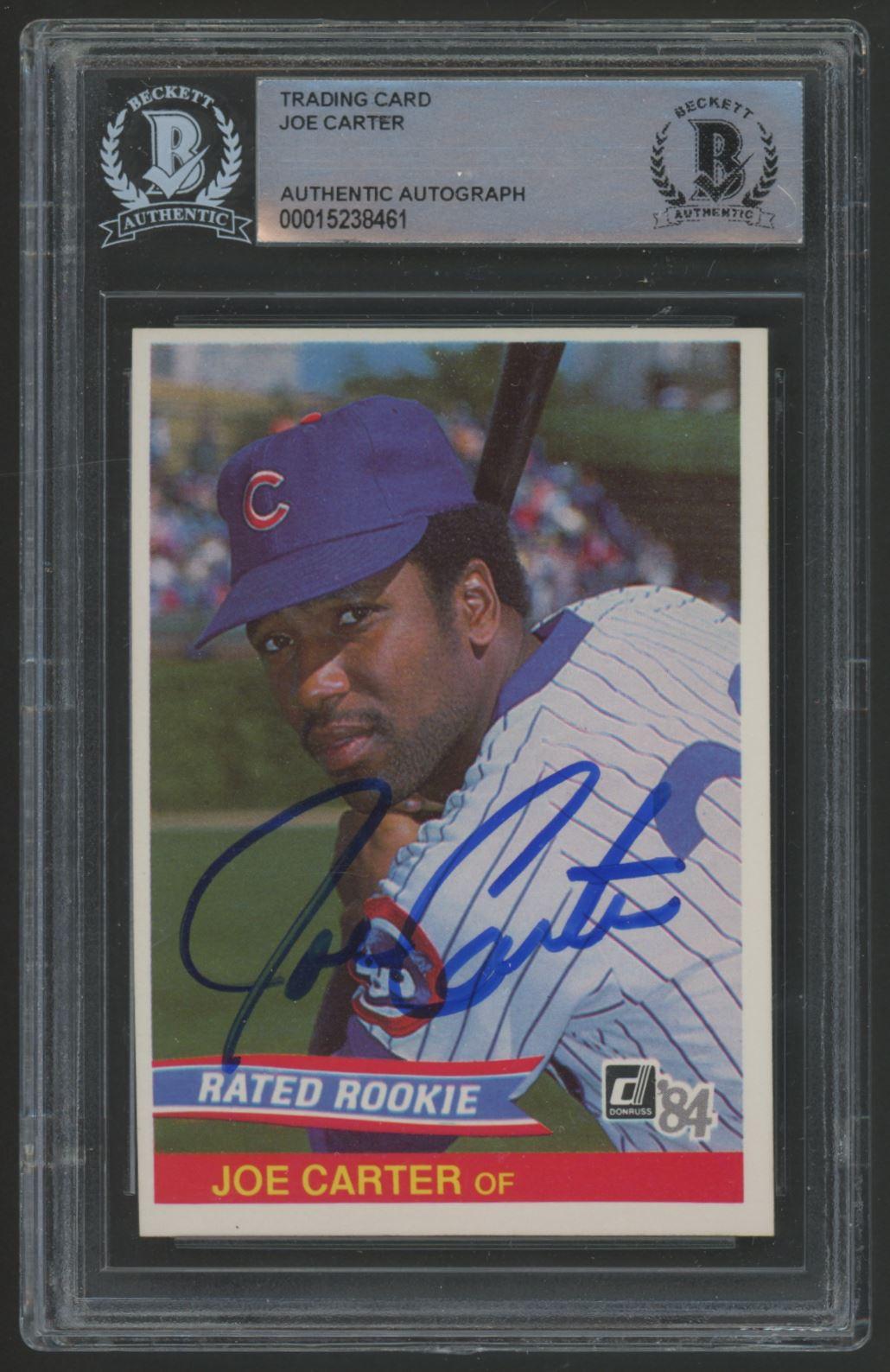 Joe Carter Signed 1984 Donruss #41 RC (BGS) at PristineAuction.com Joe Carter Signed 1984 Donruss #41 RC (BGS) at PristineAuction.com