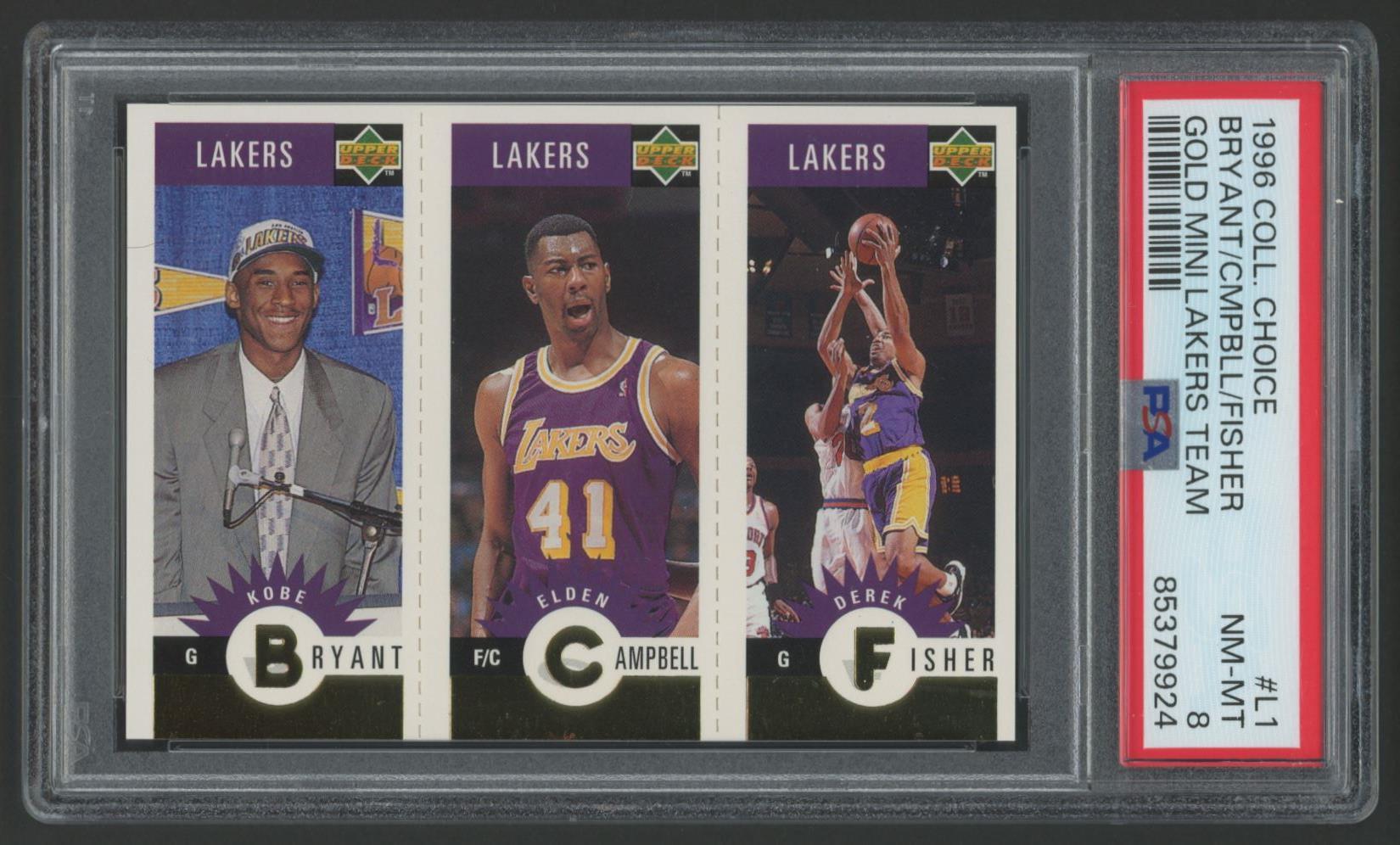 Kobe Bryant 1996 Collector's Choice Gold Mini Lakers Team #L1 (PSA 8) at PristineAuction.com Kobe Bryant 1996 Collector's Choice Gold Mini Lakers Team #L1 (PSA 8) at PristineAuction.com