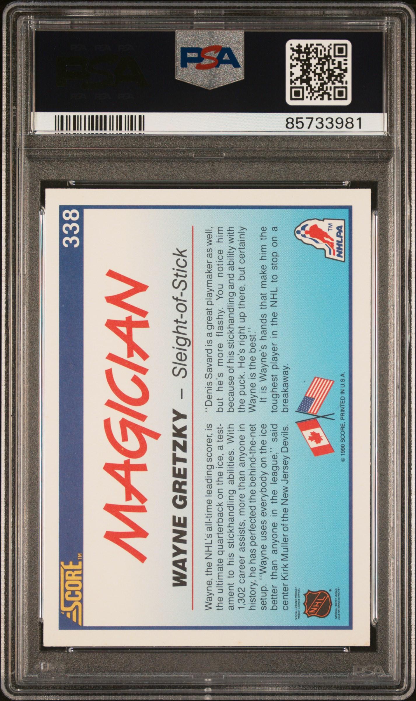 Wayne Gretzky 1990 Score #338 (PSA 10) at PristineAuction.com Wayne Gretzky 1990 Score #338 (PSA 10) at PristineAuction.com