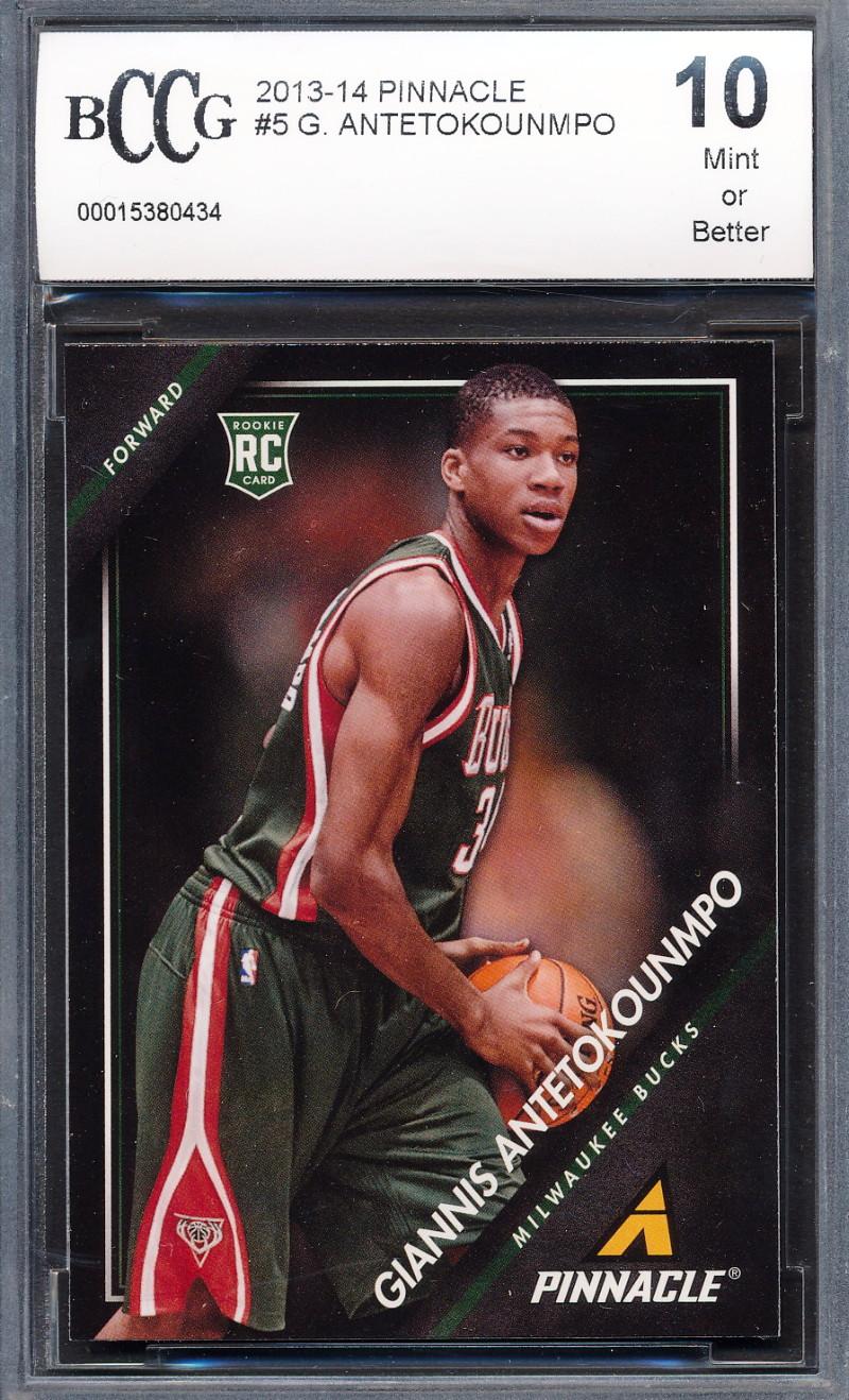 Giannis Antetokounmpo 2013-14 Pinnacle #5 RC (BCCG 10) at PristineAuction.com Giannis Antetokounmpo 2013-14 Pinnacle #5 RC (BCCG 10) at PristineAuction.com