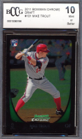 Mike Trout 2011 Bowman Chrome Draft #101 RC (BCCG 10) at PristineAuction.com