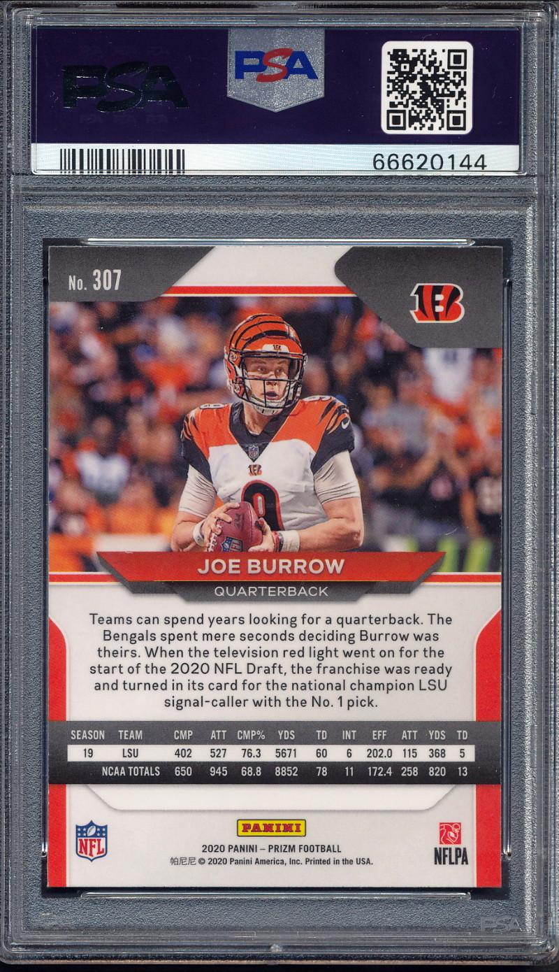 Joe Burrow 2020 Panini Prizm #307 (PSA 9) at PristineAuction.com Joe Burrow 2020 Panini Prizm #307 (PSA 9) at PristineAuction.com