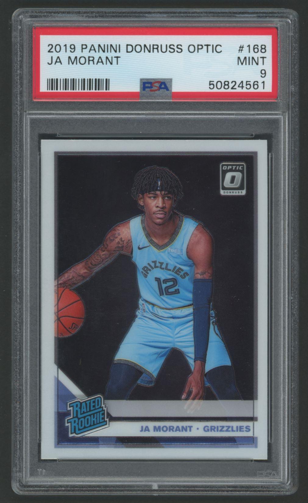 Ja Morant 2019 Panini Donruss Optic #168 RC (PSA 9) at PristineAuction.com Ja Morant 2019 Panini Donruss Optic #168 RC (PSA 9) at PristineAuction.com