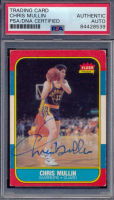 Chris Mullin Signed 1986-87 Fleer #77 RC (PSA) at PristineAuction.com