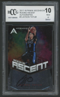 Jayson Tatum 2017-18 Panini Ascension Rookie Ascent Autographs #3 RC #271/299 (BCCG 10) at PristineAuction.com