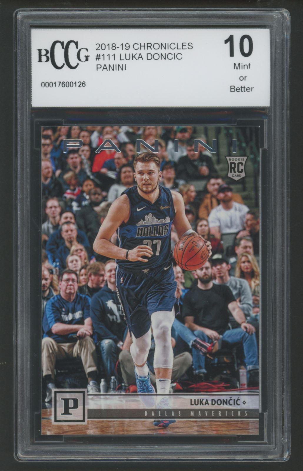 Luka Doncic 2018-19 Chronicles Panini #111 (BCCG 10) at PristineAuction.com Luka Doncic 2018-19 Chronicles Panini #111 (BCCG 10) at PristineAuction.com