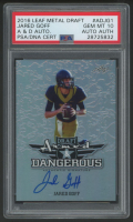 Jared Goff 2016 Leaf Metal Armed & Dangerous Autograph #ADJG1 (PSA 10) at PristineAuction.com
