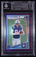 Tyler Warren 2025 Donruss Optic Rated Rookies Preview Purple #337 #26/50 RC (BGS 8.5) at PristineAuction.com