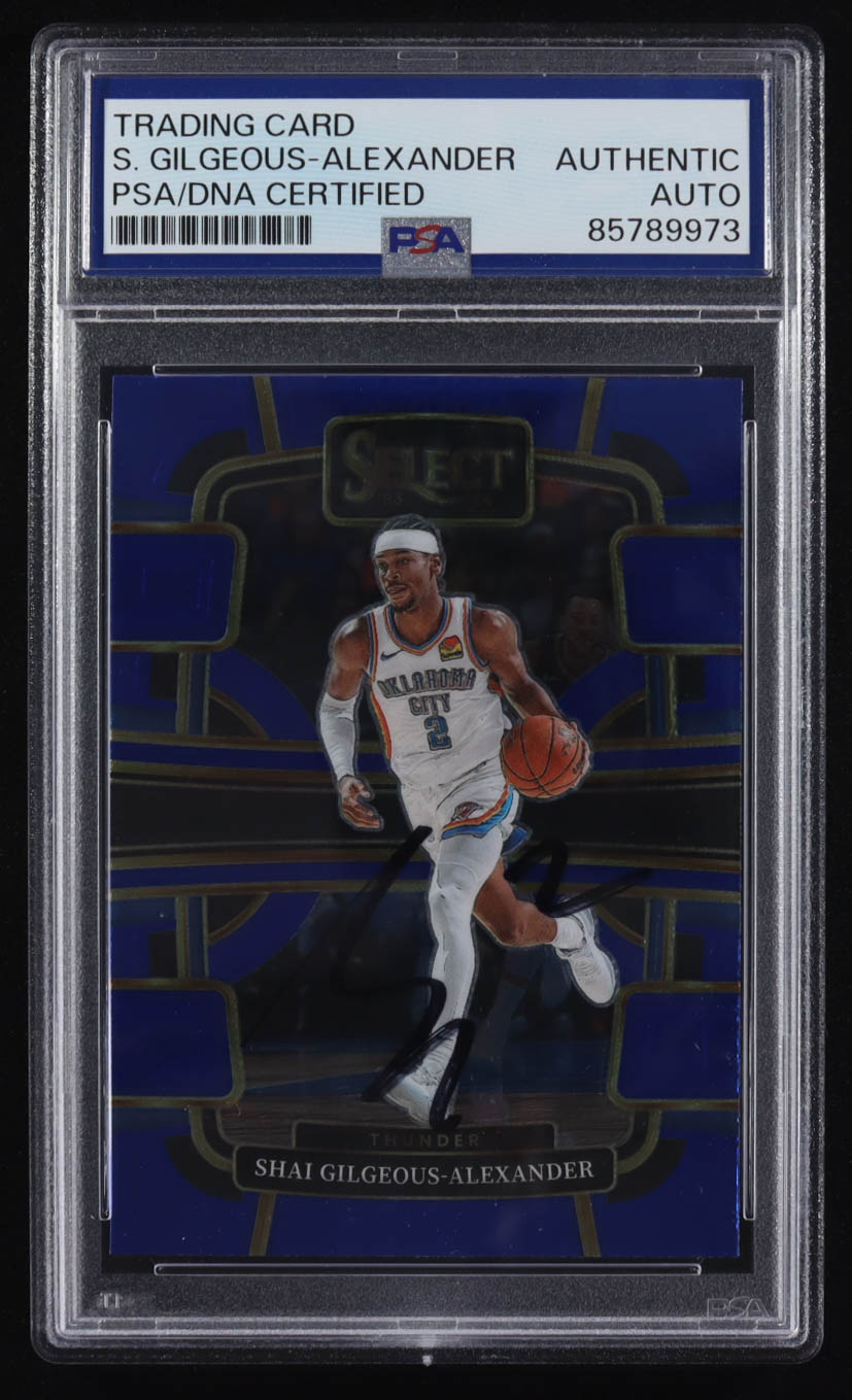 Shai Gilgeous-Alexander Signed 2023-24 Panini Select Concourse #57 (PSA) at PristineAuction.com Shai Gilgeous-Alexander Signed 2023-24 Panini Select Concourse #57 (PSA) at PristineAuction.com