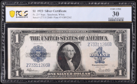 1923 U.S. $1 "Horse Blanket" Silver Certificate, Blue Seal - Fr. 237 Signed Speelman / White (PCGS Very Fine 30) at PristineAuction.com