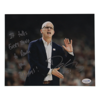 Dan Hurley Signed UConn Huskies 8x10 Photo Inscribed "It Takes Everything to Reach Your Dreams!" & "B2B!" (ACOA) at PristineAuction.com