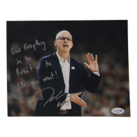 Dan Hurley Signed UConn Huskies 8x10 Photo Inscribed "Give Everything In Pursuit of the Life You Want!" & "B2B!" (ACOA) at PristineAuction.com