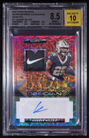 Kendre Miller 2024 Panini Obsidian Matrix Material Autographs Neon FOTL #11 #2/6 (BGS 8.5 | Autograph Graded 10) at PristineAuction.com