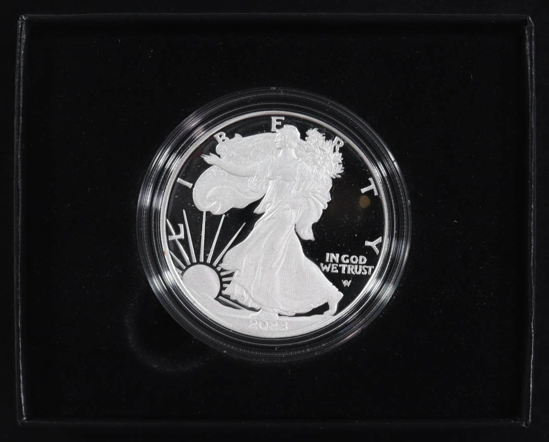 2023-S United States Mint American Eagle 1 Oz Silver Proof Coin at PristineAuction.com 2023-S United States Mint American Eagle 1 Oz Silver Proof Coin at PristineAuction.com