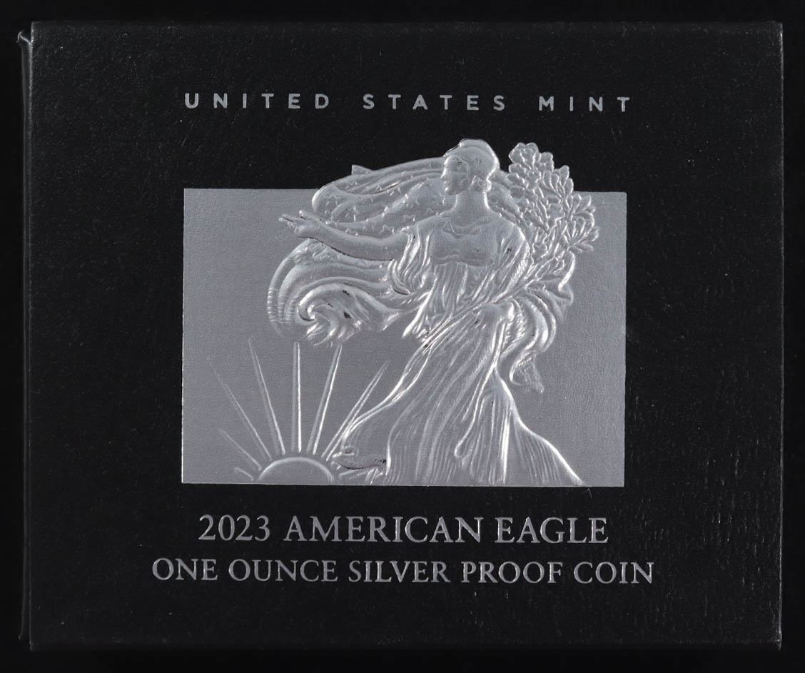 2023-S United States Mint American Eagle 1 Oz Silver Proof Coin at PristineAuction.com 2023-S United States Mint American Eagle 1 Oz Silver Proof Coin at PristineAuction.com