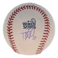 Teoscar Hernandez Signed 2024 World Series Logo Baseball (MLB & Fanatics) at PristineAuction.com