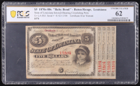 1870s-1880s (1878) "Baby Bond" State of Louisiana, Baton Rouge Interest-Bearing Circulating Note (PCGS Uncirculated 62) at PristineAuction.com
