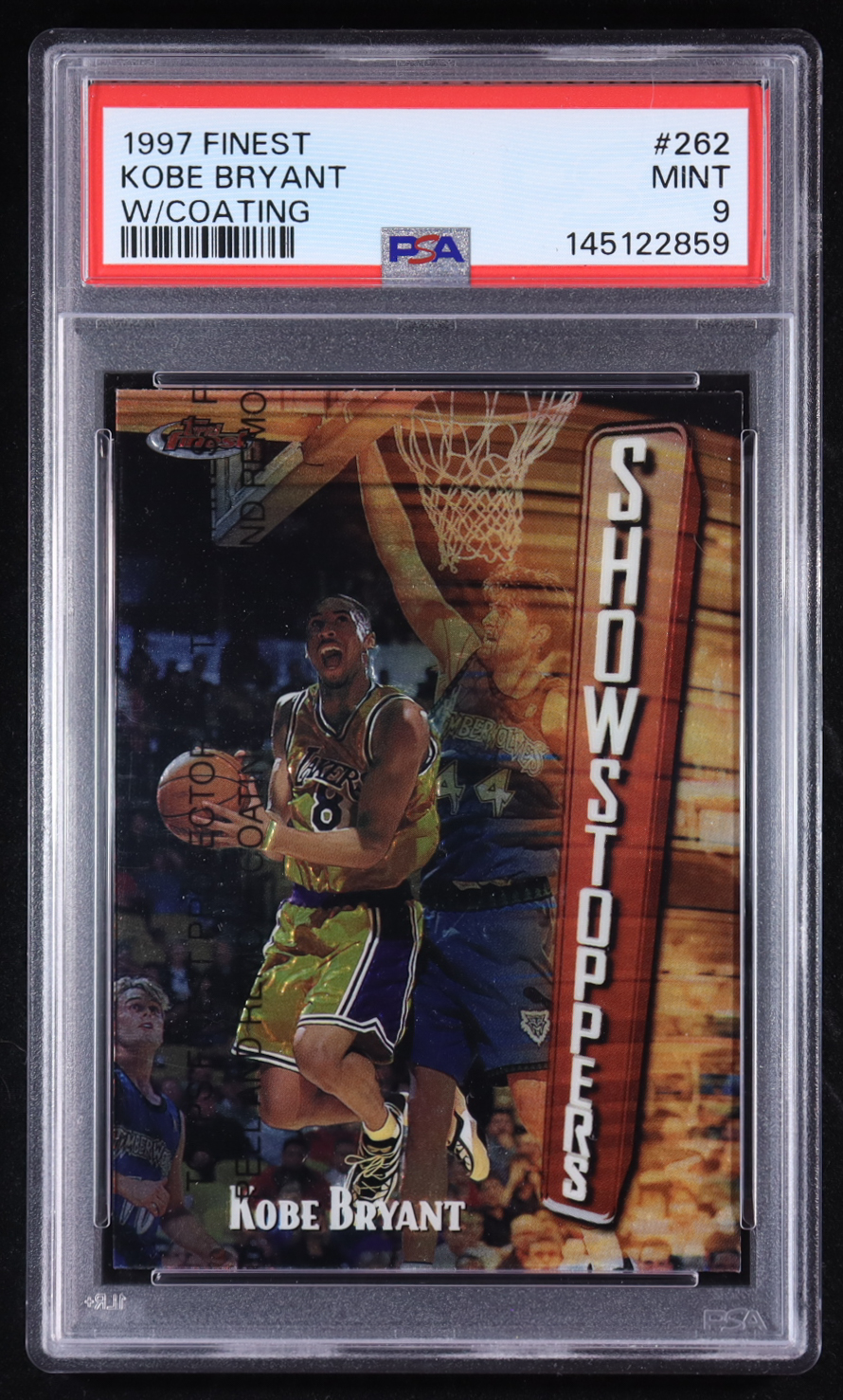 Kobe Bryant 1997-98 Finest #262 w/ Coating (PSA 9) at PristineAuction.com Kobe Bryant 1997-98 Finest #262 w/ Coating (PSA 9) at PristineAuction.com